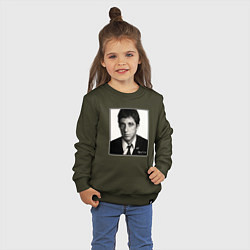 Свитшот хлопковый детский Аль Пачино Al Pacino, цвет: хаки — фото 2