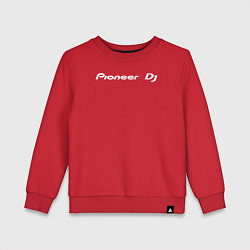 Свитшот хлопковый детский Pioneer DJ - Logo White, цвет: красный