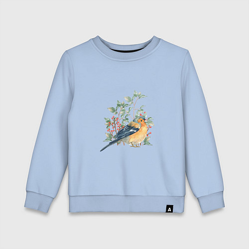 Детский свитшот Снегирь и рябина / Мягкое небо – фото 1