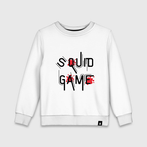 Детский свитшот Blood Squid Game / Белый – фото 1