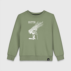 Свитшот хлопковый детский Led Zeppelin IV альбом, цвет: авокадо