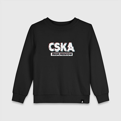 Детский свитшот ЦСКА CSKA Глитч / Черный – фото 1