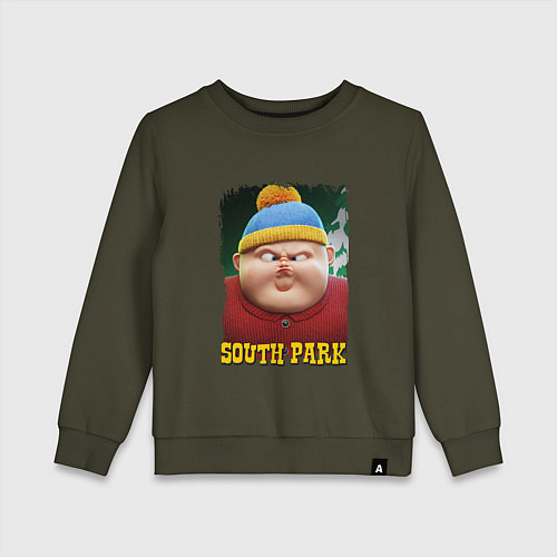 Детский свитшот Eric Cartman 3D South Park / Хаки – фото 1