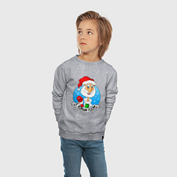 Свитшот хлопковый детский Зимний Год, цвет: меланж — фото 2