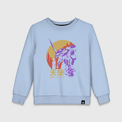 Свитшот хлопковый детский Евангелион 01, цвет: мягкое небо