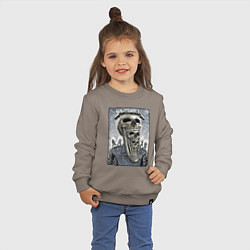Свитшот хлопковый детский Metallica - thrash metal, цвет: утренний латте — фото 2