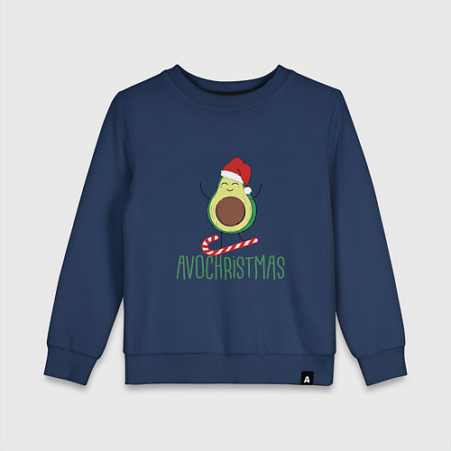 Детский свитшот AVOCHRISTMAS AVOCADO / Тёмно-синий – фото 1