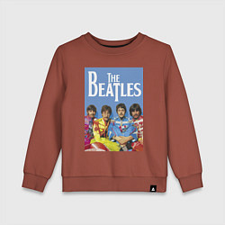 Свитшот хлопковый детский The Beatles - world legend!, цвет: кирпичный