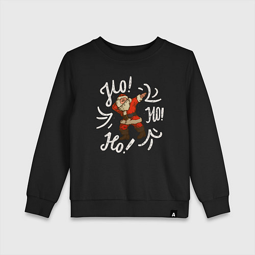 Детский свитшот Santa Ho Ho Ho / Черный – фото 1