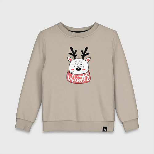 Детский свитшот Pinguin Be jolly / Миндальный – фото 1