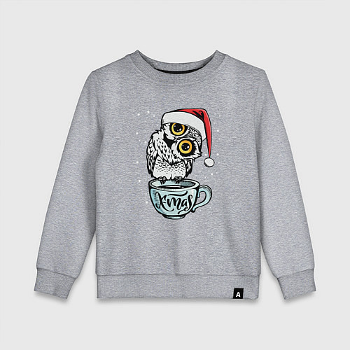 Детский свитшот X-mas Owl / Меланж – фото 1