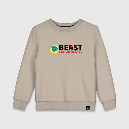 Детский свитшот Mr Beast Philanthropy / Миндальный – фото 1