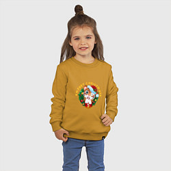 Свитшот хлопковый детский Тигрины конфеты, цвет: горчичный — фото 2