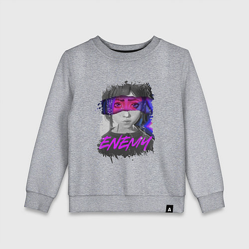 Детский свитшот Everywere My Enemy / Меланж – фото 1
