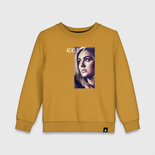 Детский свитшот Певица Адель / Горчичный – фото 1