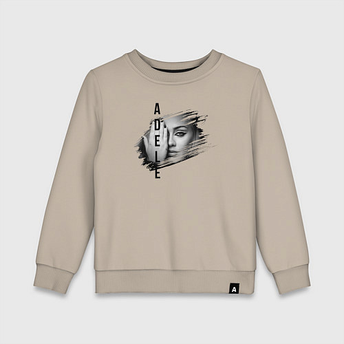 Детский свитшот Adele лицо / Миндальный – фото 1