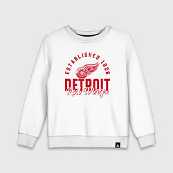 Свитшот хлопковый детский Detroit Red Wings Детройт Ред Вингз, цвет: белый