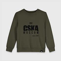 Свитшот хлопковый детский CSKA since 1911, цвет: хаки