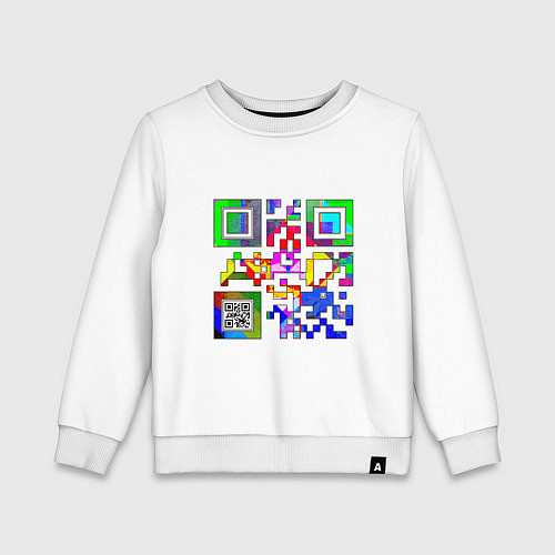 Детский свитшот Color QR / Белый – фото 1