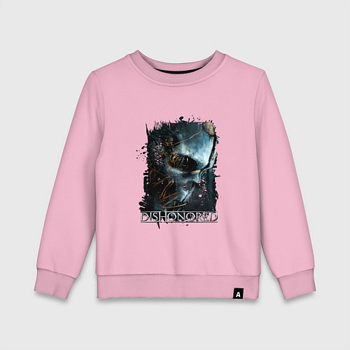Детский свитшот Корво в маске / Светло-розовый – фото 1