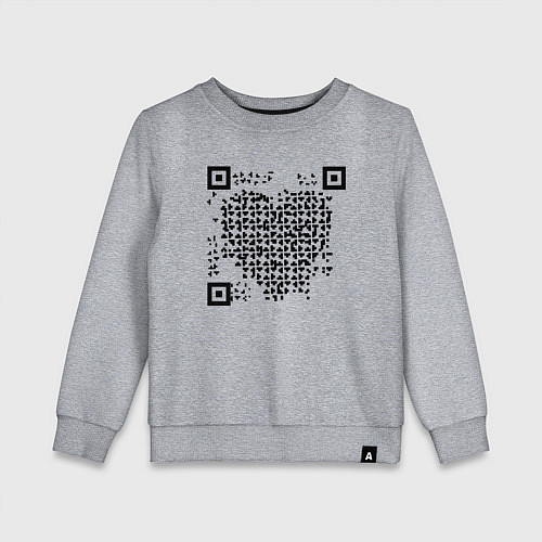 Детский свитшот QR-Heart / Меланж – фото 1