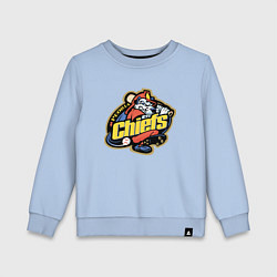 Свитшот хлопковый детский Peoria Chiefs - baseball team, цвет: мягкое небо