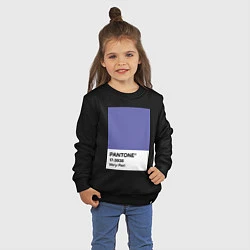 Свитшот хлопковый детский Цвет Pantone 2022 года - Very Peri, цвет: черный — фото 2