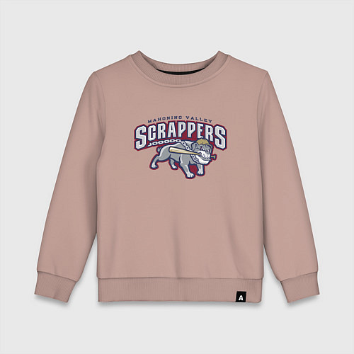 Детский свитшот Mahoning Valley Scrappers / Пыльно-розовый – фото 1