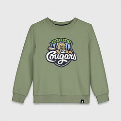 Свитшот хлопковый детский Kane County Cougars - baseball team, цвет: авокадо