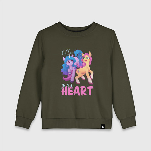 Детский свитшот My Little Pony Follow your heart / Хаки – фото 1