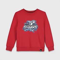 Свитшот хлопковый детский Wilmington sharks -baseball team, цвет: красный