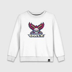 Свитшот хлопковый детский Orem Owlz - baseball team, цвет: белый