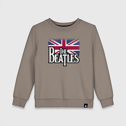 Свитшот хлопковый детский The Beatles Great Britain Битлз, цвет: утренний латте