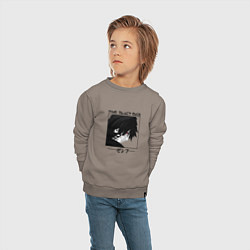 Свитшот хлопковый детский Хвост Феи Fairy Tail, Зереф Zeref, цвет: утренний латте — фото 2