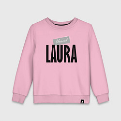 Свитшот хлопковый детский Unreal Laura, цвет: светло-розовый