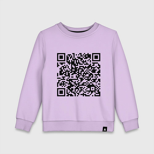 Детский свитшот QR-код Скала Джонсон / Лаванда – фото 1