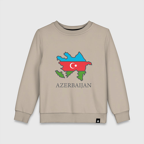 Детский свитшот Map Azerbaijan / Миндальный – фото 1