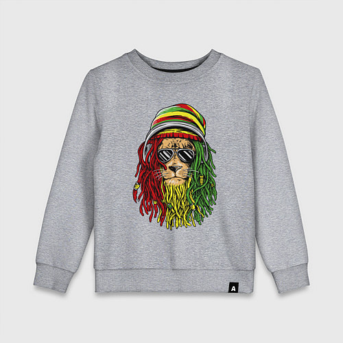 Детский свитшот Rasta lioN / Меланж – фото 1