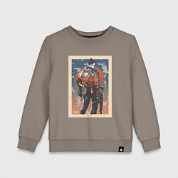 Свитшот хлопковый детский Yoru art, цвет: утренний латте
