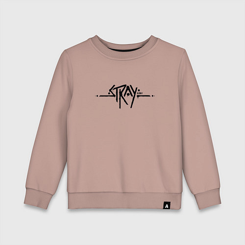 Детский свитшот Stray Logo спина / Пыльно-розовый – фото 1