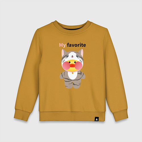 Детский свитшот LaLaFanFanCat / Горчичный – фото 1