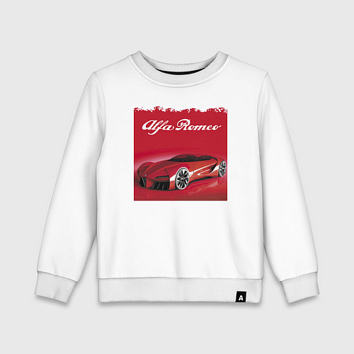 Детский свитшот Alfa Romeo - красная мечта! / Белый – фото 1