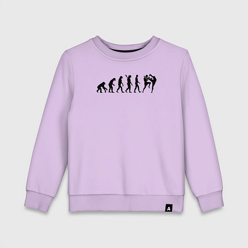 Детский свитшот Эволюция Муай Тай / Лаванда – фото 1