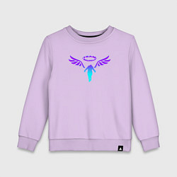 Свитшот хлопковый детский WALHALLA TEAM NEON LOGO ТОКИЙСКИЕ МСТИТЕЛИ, цвет: лаванда