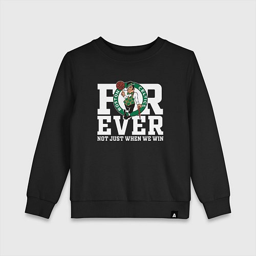 Детский свитшот FOREVER NOT JUST WHEN WE WIN, BOSTON CELTICS, БОСТ / Черный – фото 1