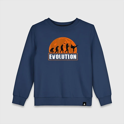 Детский свитшот Карате эволюция / Тёмно-синий – фото 1
