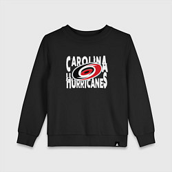 Свитшот хлопковый детский Каролина Харрикейнз, Carolina Hurricanes, цвет: черный