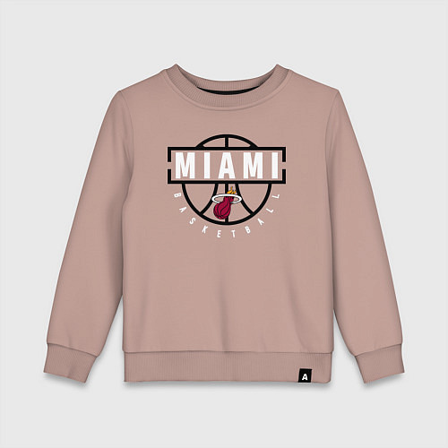 Детский свитшот MIAMI HEAT NBA МАЯМИ ХИТ НБА / Пыльно-розовый – фото 1