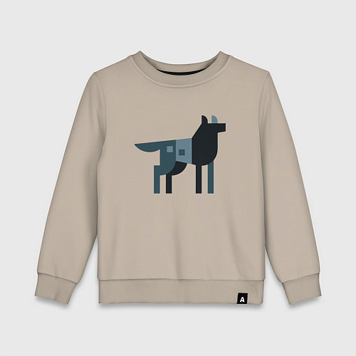 Детский свитшот Wolf Minimalism / Миндальный – фото 1