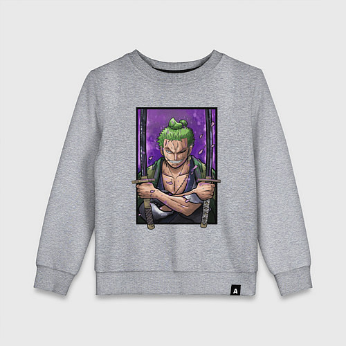Детский свитшот ВАН ПИС ЗОРО One Piece / Меланж – фото 1